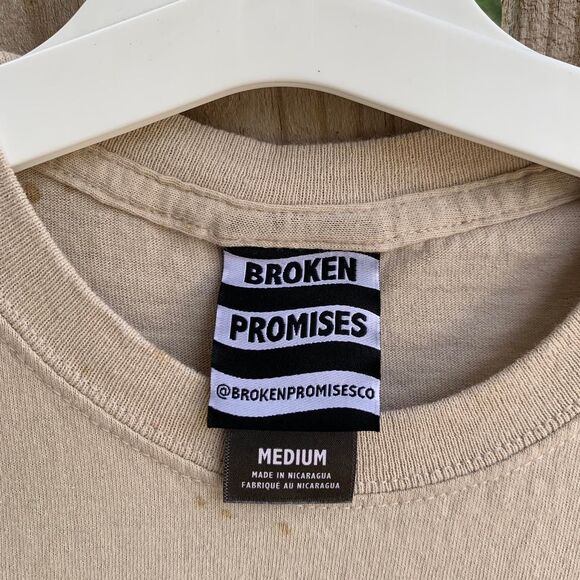 Broken Promises WORST IN ME TEE SAND size M 100% cotton Never Forgive forget - Picture 4 of 8
